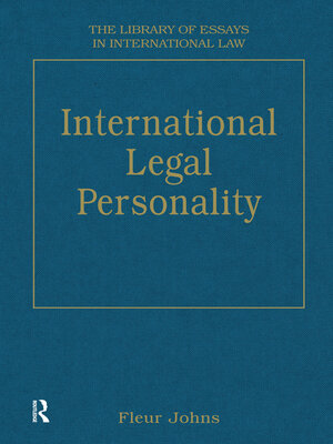 cover image of International Legal Personality